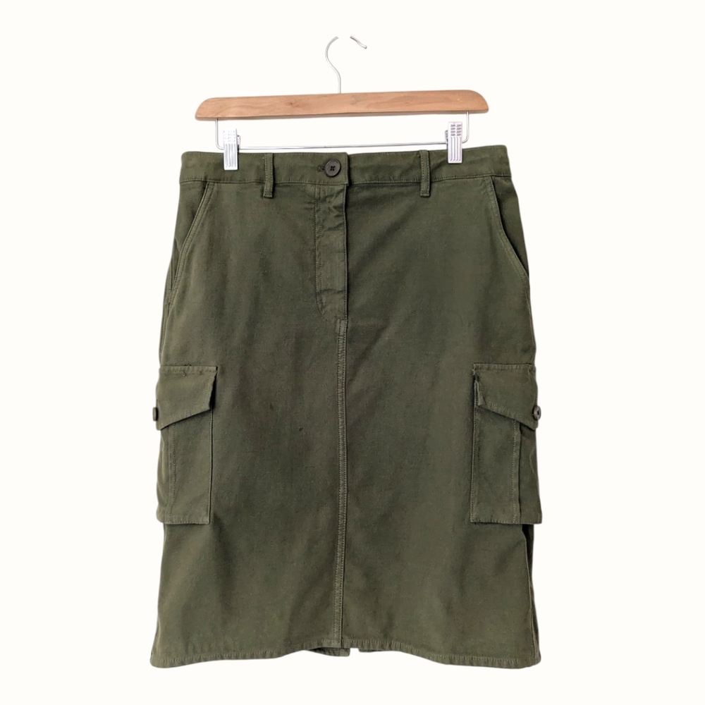 🫒 Aritzia Wilfred Free Cotton Lyocell Havasu Cargo Skirt, 8 - Picture 3 of 17